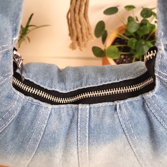 🪷3/$20🪷 Denim Hobo Bag Shoulder Purse New - Picture 6 of 8